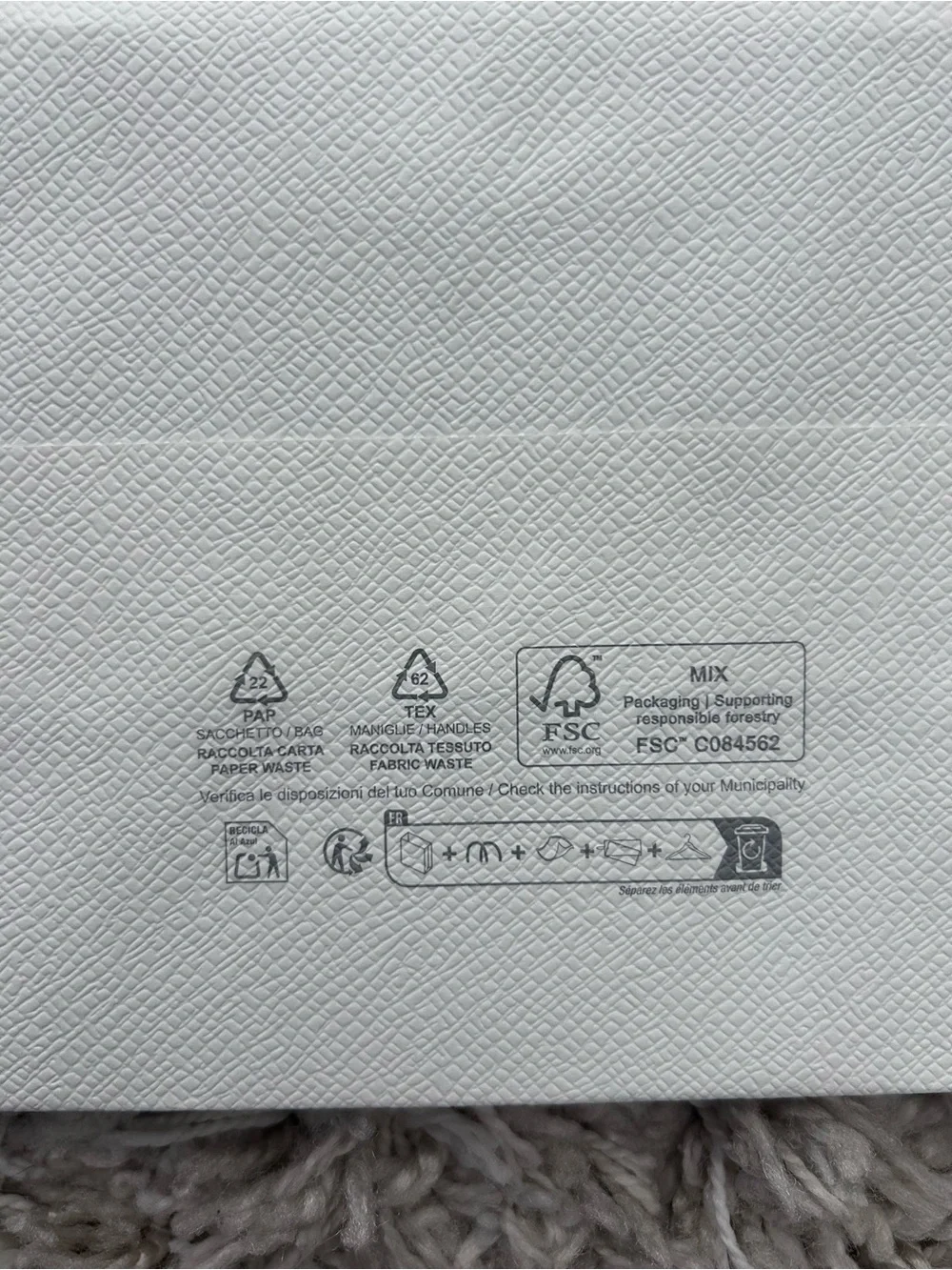 Prada White Shopping Tote with Navy Logo